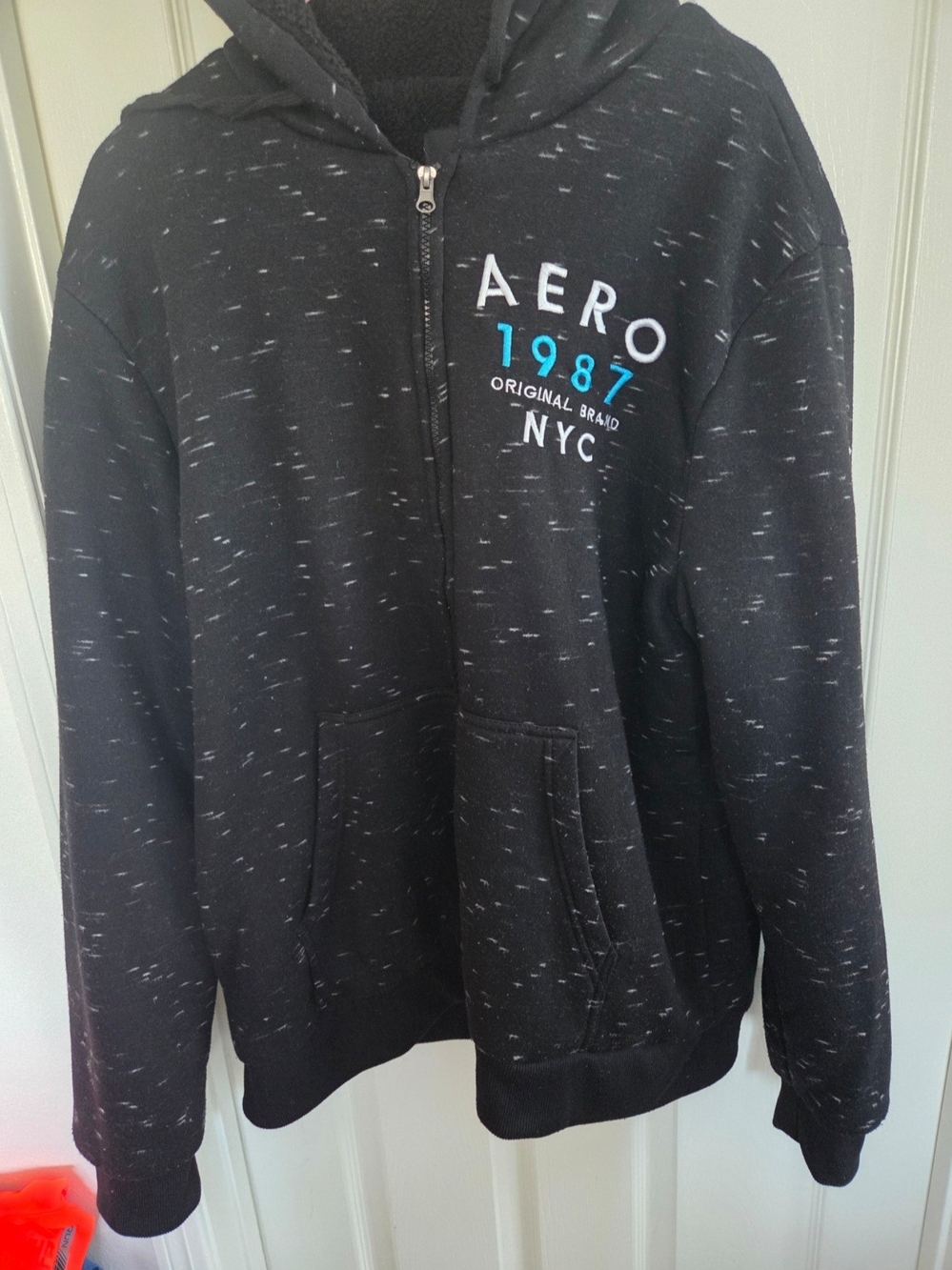 Vintage Men's Aeropostale Hoodie Sherpa Lined